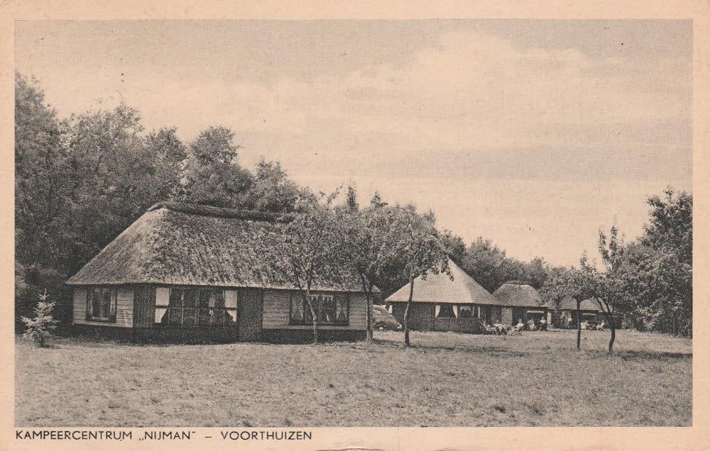 Voorthuizen    Camping  Nijman, Ophalen of Verzenden, 1940 tot 1960, Gelopen, Gelderland