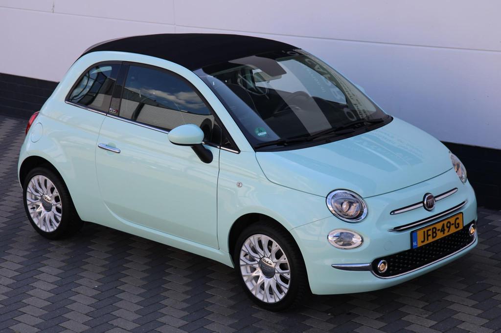 Fiat 500 C 1.2 Verde Lattementa Apple Digitale cockpit wauw!, Voorwielaandrijving, Stof, Gebruikt, 4 cilinders