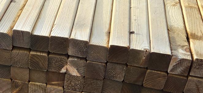 VEEL VOOR WEINIG AANBIEDING - balken 5x5 cm Geïmpregneerd, Ophalen, 250 cm of meer, Balken