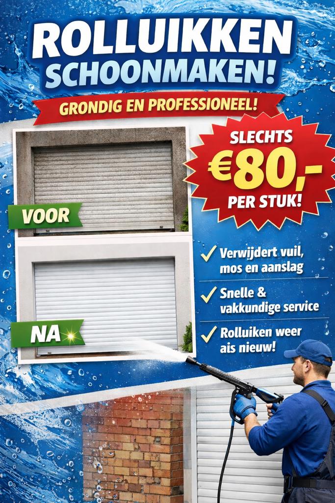 Rolluiken schoonmaken, Doe-het-zelf en Verbouw, Rolluiken, Ophalen