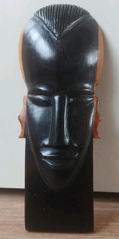 Vintage houten Afrikaans wandmasker., Ophalen of Verzenden