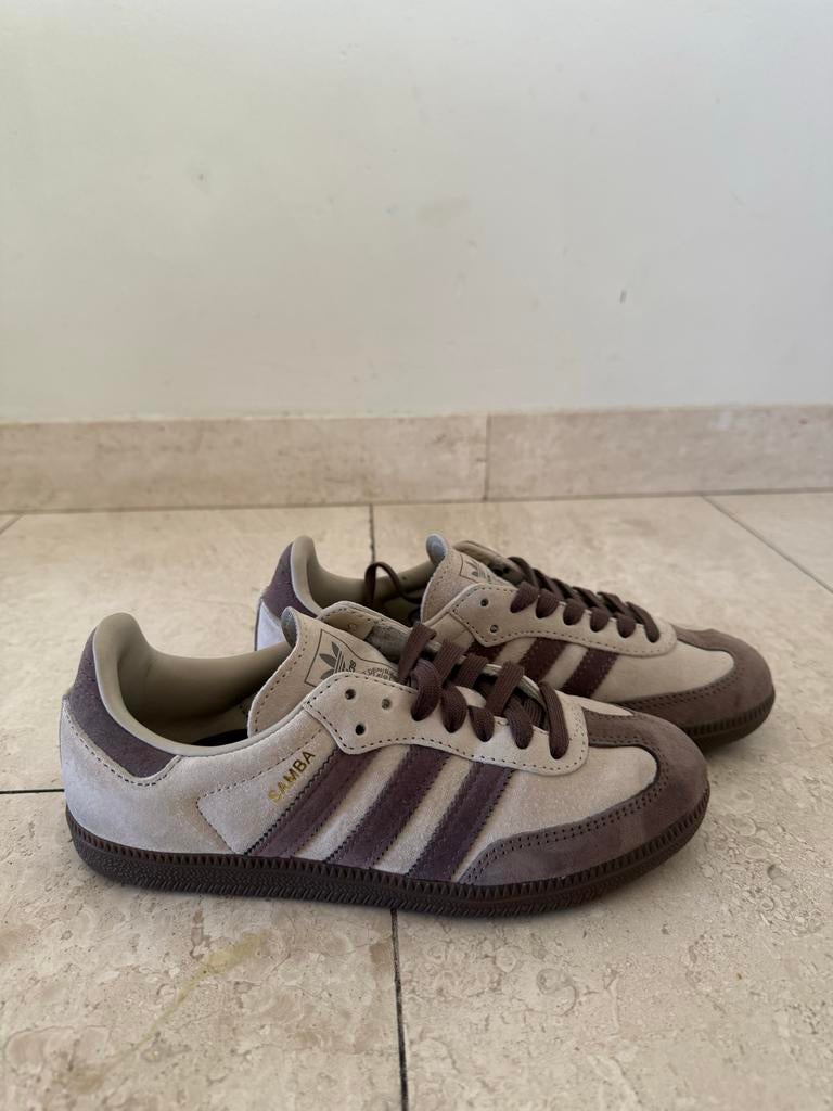 Adidas Samba sneakers - Beige/Bruin, Ophalen of Verzenden, Gedragen, Beige, Sneakers of Gympen