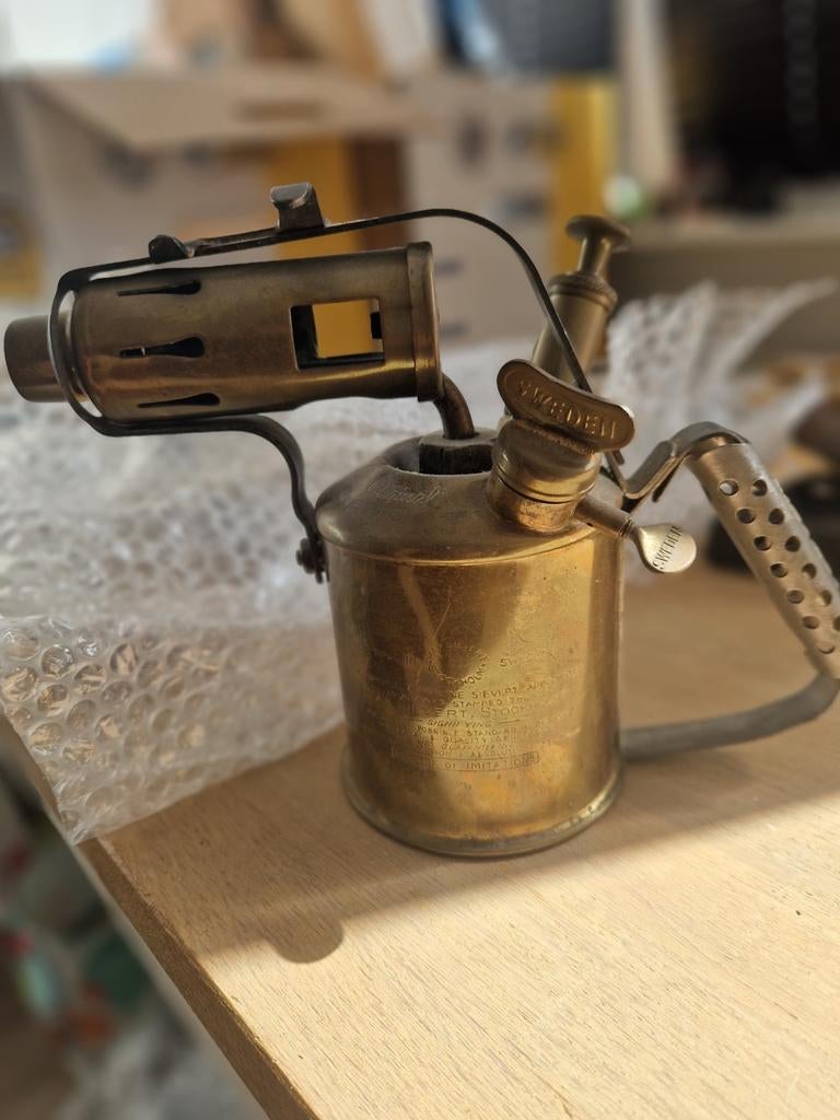 Oude messing brander Sievert 546, Zweden, Ophalen of Verzenden