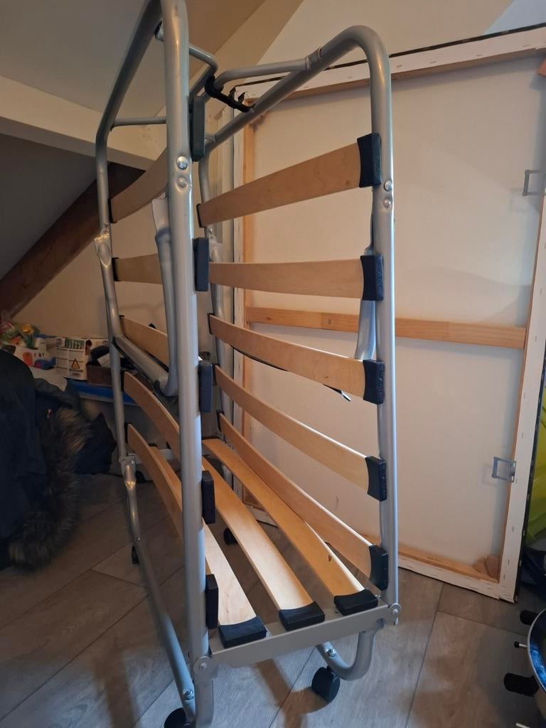 Inklapbaar bed onderstel voor logeerkamer (excl. matras), Gebruikt, 90 cm, Eenpersoons, 200 cm