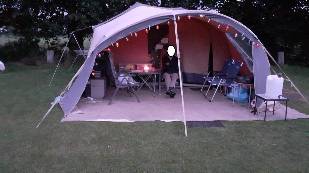 Vouwwagen Cabanon Malawi 2.0 Basic, Luxe panoramaluifel 2018, Ophalen, Beige, Cabanon, Tot en met 4