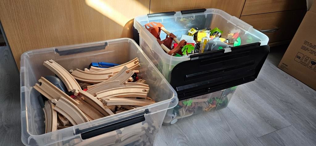 Diverse Lupilu houten treinsets, Ophalen, Gebruikt, Overige typen