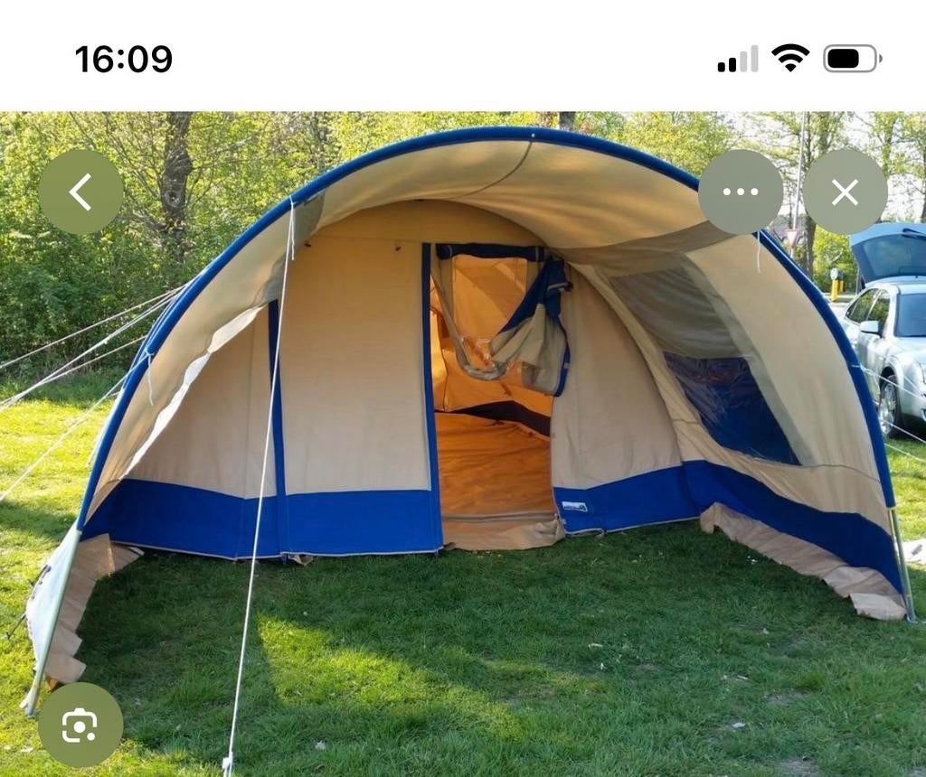 Vrijbuiter Michigan 6-persoons tunnel tent, Caravans en Kamperen, Tenten, Ophalen of Verzenden, Gebruikt, Tot en met 6