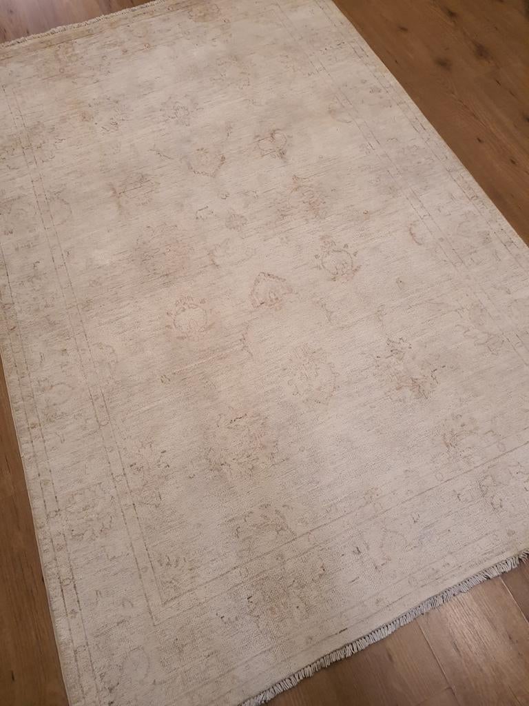 Handgeknoopt oosters tapijt ziegler 205x134, Info@SlatsAntiek.nl, Crème, 100 tot 150 cm, Perzisch