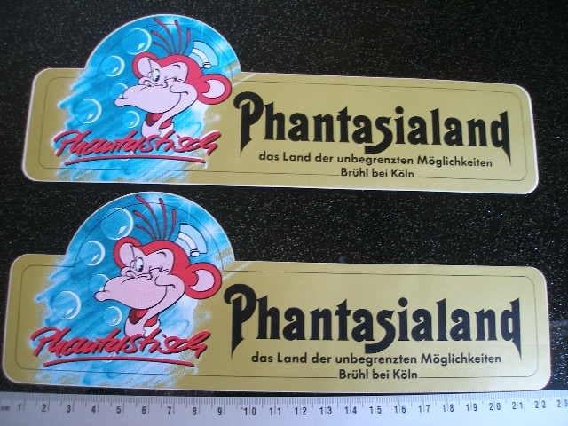 2x sticker Phantasialand bruhl phantastisch, Verzenden, Zo goed als nieuw, Bedrijf of Vereniging
