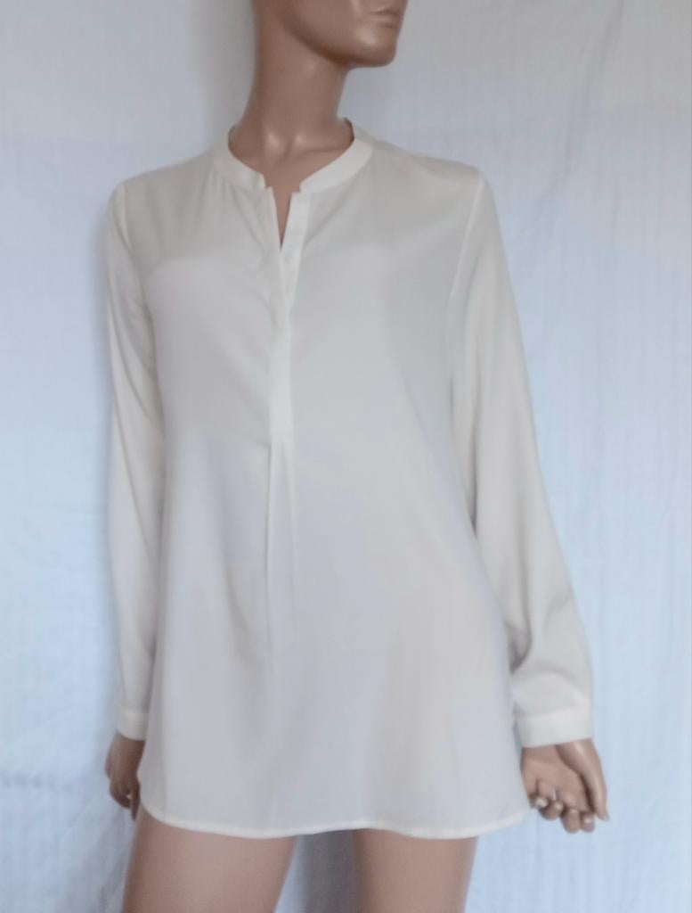 WITTY KNITTERS ZIJDE Blouse , Maat M, Verzenden, Zo goed als nieuw, Maat 38/40 (M), Wit