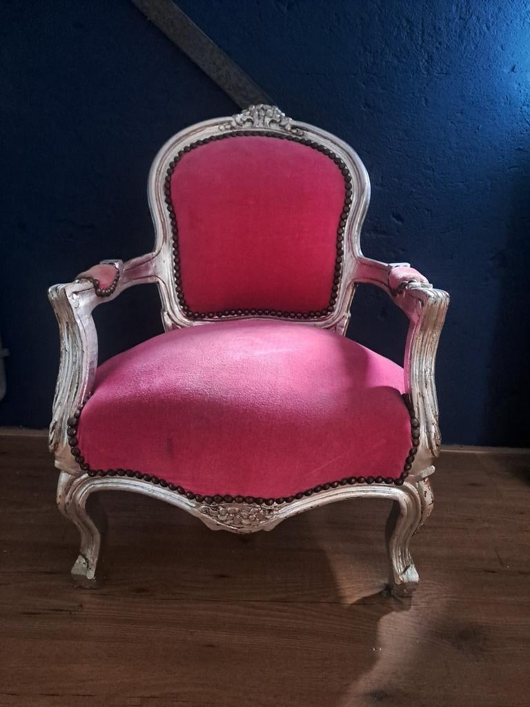 Leuk roze barok kinder stoeltje, Ophalen, Gebruikt, Stoel(en)