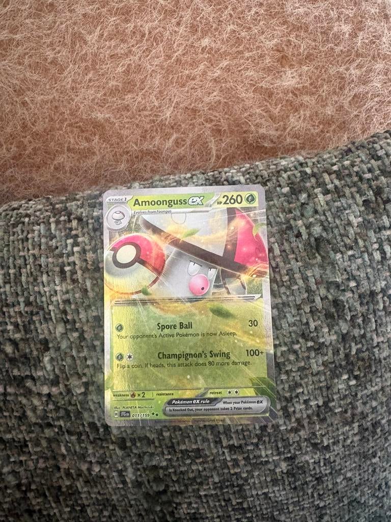 Amoonguss EX pokemon, Ophalen of Verzenden, Zo goed als nieuw, Minder dan 10 meter