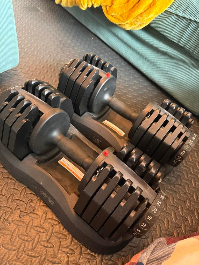 Verstelbare dumbbells nexgen tot 25kg 2x, Ophalen, Zo goed als nieuw, Dumbbell
