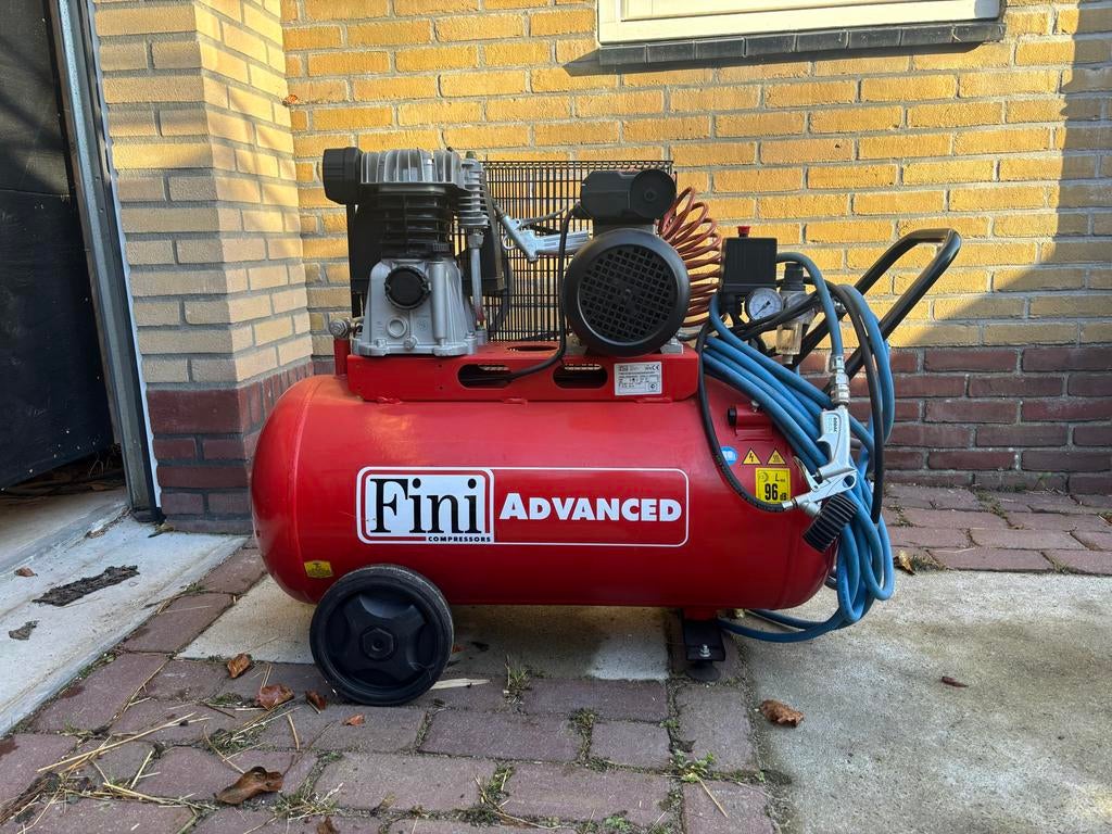 Fini Advanced Compressor - 90 liter, 10 bar, 235 L/min, Doe-het-zelf en Verbouw, Ophalen, Zo goed als nieuw, 200 tot 400 liter/min