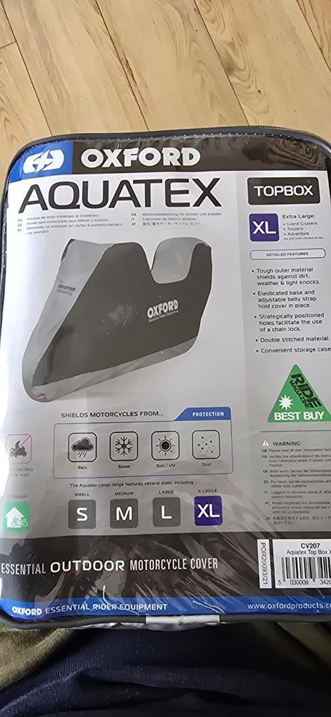 Oxford Aquatex XL motorhoes met topkoffer, Ophalen of Verzenden, Nieuw