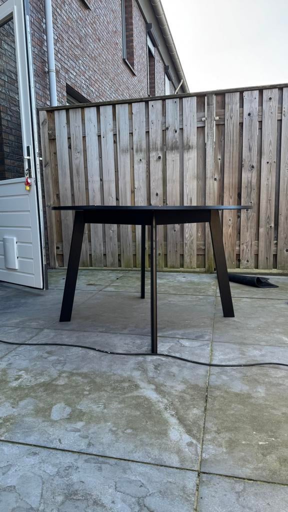 Woood Eettafel zwart rond diameter 120 cm, Tuin en Terras, Ophalen, Zo goed als nieuw, Rond