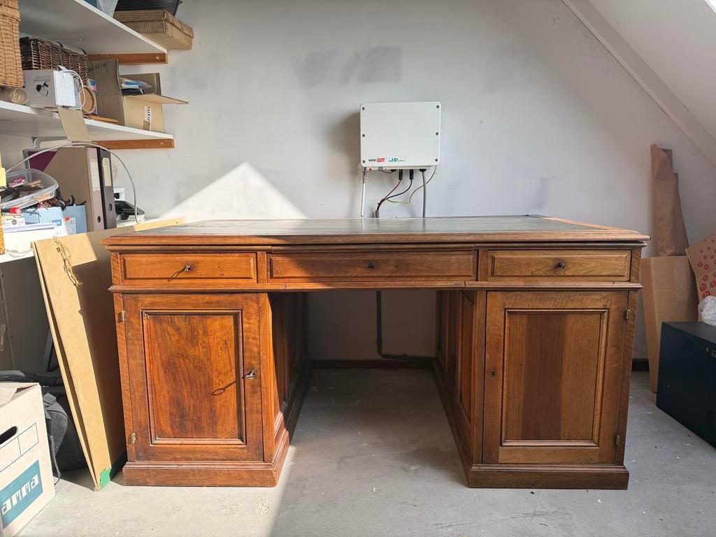 Antiek Mahoniehouten Partnerdesk Bureau, Antiek en Kunst, Ophalen