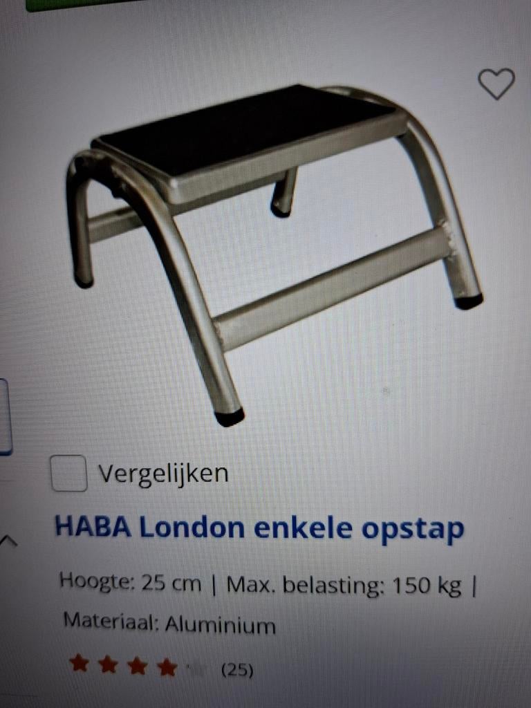 opstap 1 kunststof extra groot   de tweede is aluminimum, Ophalen of Verzenden, Zo goed als nieuw
