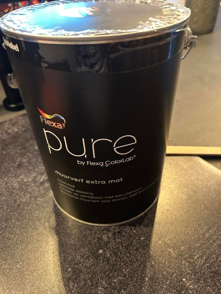Flexa Pure Muurverf Extra Mat Neutral Tempo 5L, Ophalen, Overige kleuren, 5 tot 10 liter, Nieuw