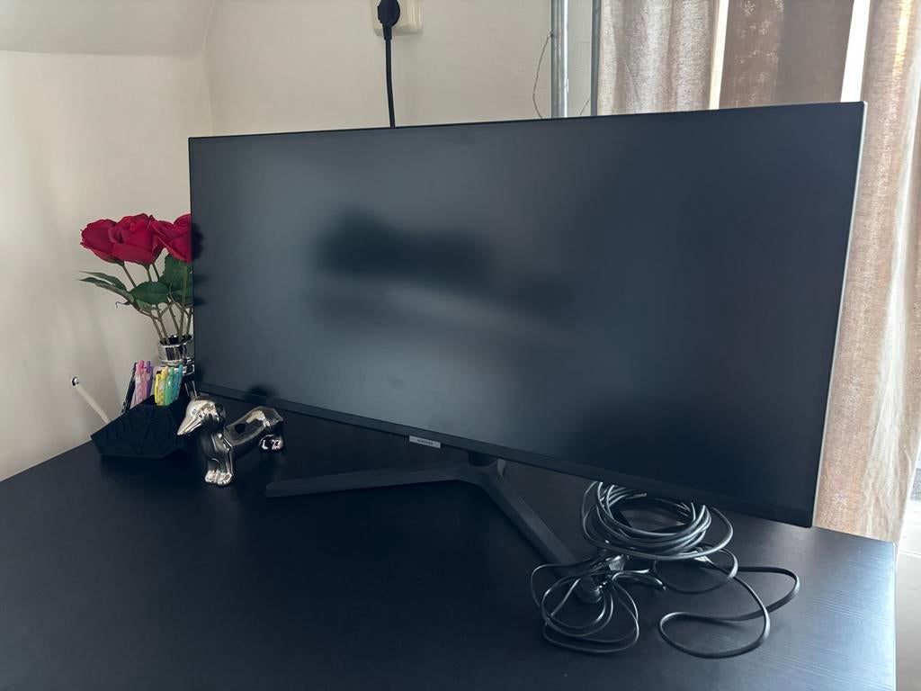 Samsung 34 inch Ultra Wide QHD Monitor S34C500GAU, Kantelbaar, Gebruikt, Ophalen of Verzenden, HDMI