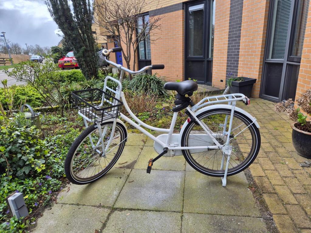 Meisjesfiets wit 20 inch met mandje. Kinderfiets, Fietsen en Brommers, Minder dan 47 cm, Ophalen, Gebruikt