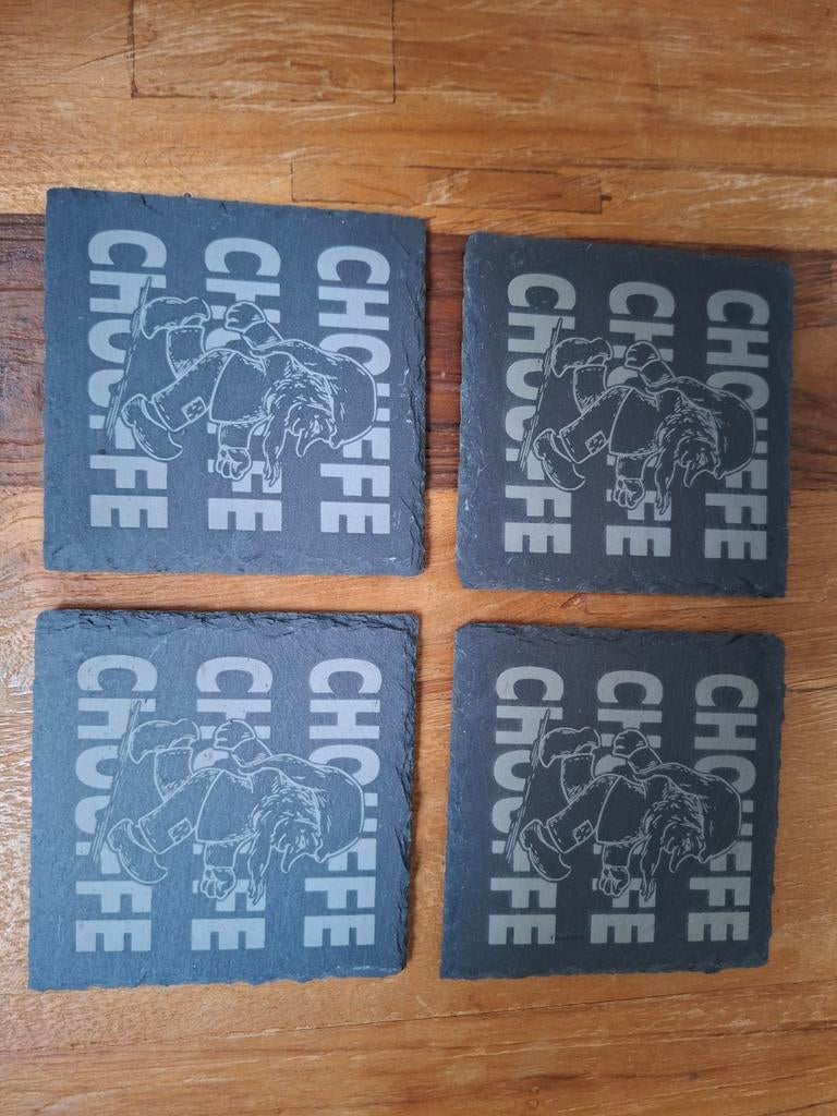 La chouffe chouffe bier onderzetters, Ophalen of Verzenden, Nieuw, Reclamebord, Plaat of Schild, Overige merken