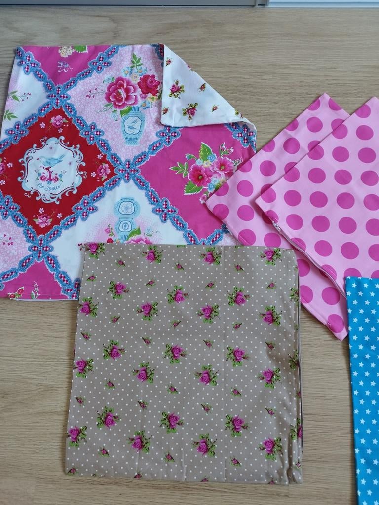 Kussenhoesjes met rits, per stuk 2 euro, Ophalen, Nieuw, Roze, Vierkant