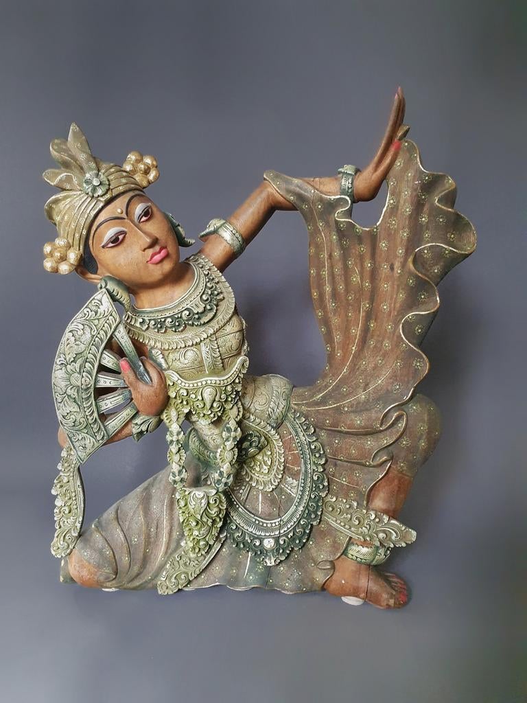 Hele groter Kebyar Duduk danser Bali Indonesie, Ophalen of Verzenden