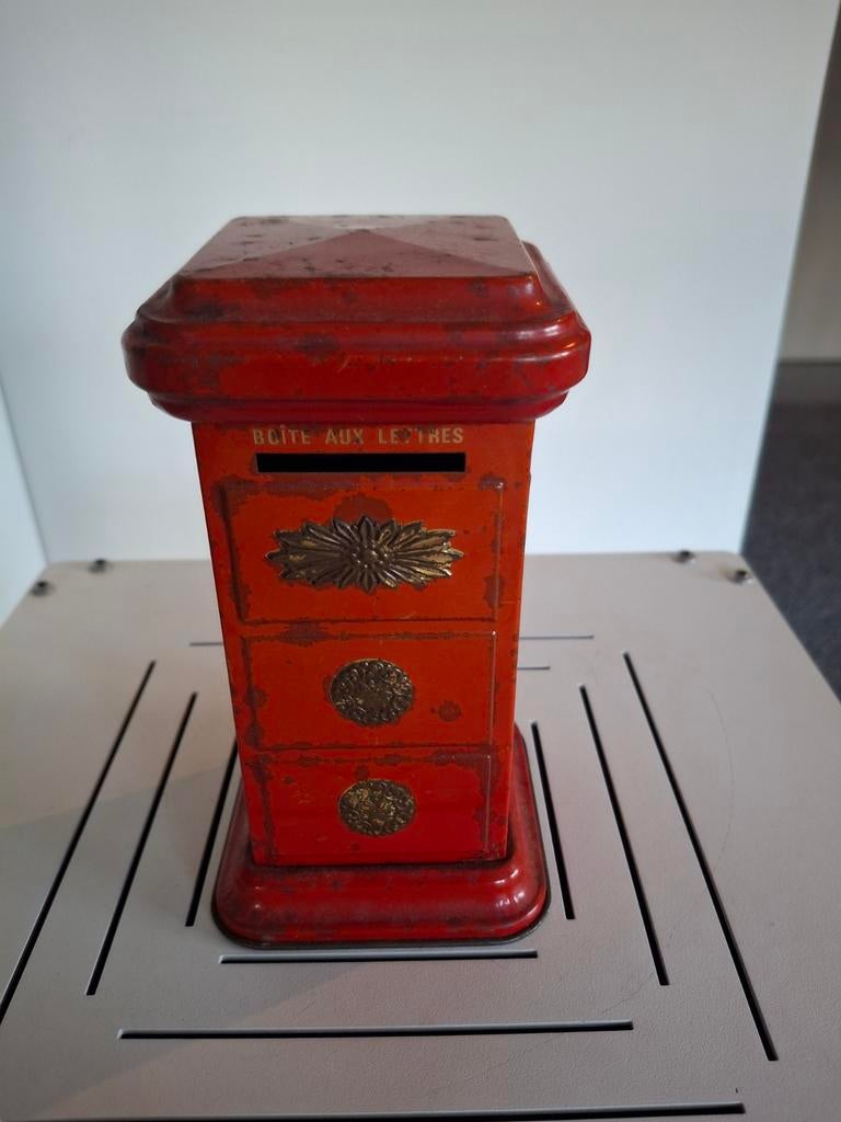Vintage decoratief brievenbus blikje - verzamelobject, Ophalen of Verzenden, Gebruikt, Overige, Overige merken