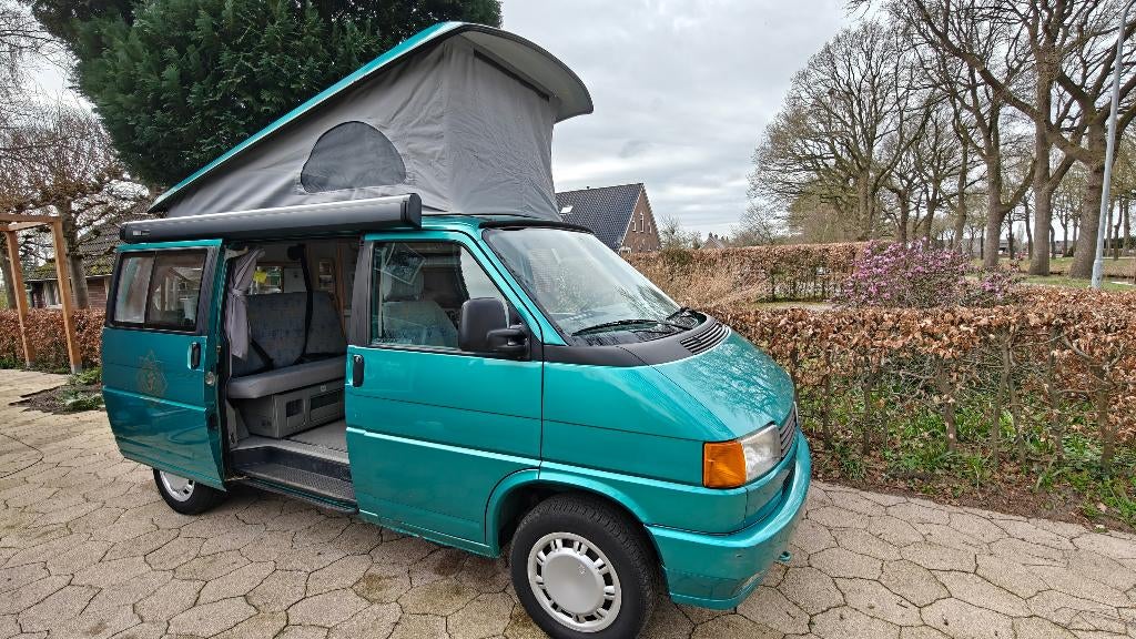 VW T4 Westfalia 1995, 2.5 TDI 102pk, Airco, Vakantieklaar!, Stof, Overige carrosserieën, 700 kg, 4 stoelen