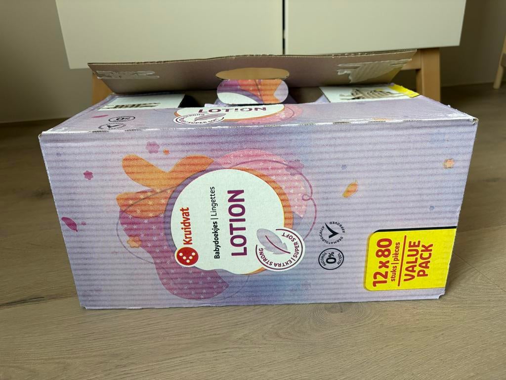 Kruidvat Billendoekjes Lotion - 12x80 stuks Value Pack, Ophalen of Verzenden, Nieuw