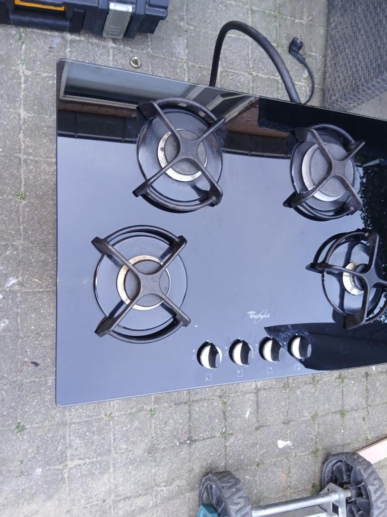Nette kookplaat van whirpool, Witgoed en Apparatuur, Kookplaten, Ophalen of Verzenden, Vrijstaand, Gas, 4 kookzones