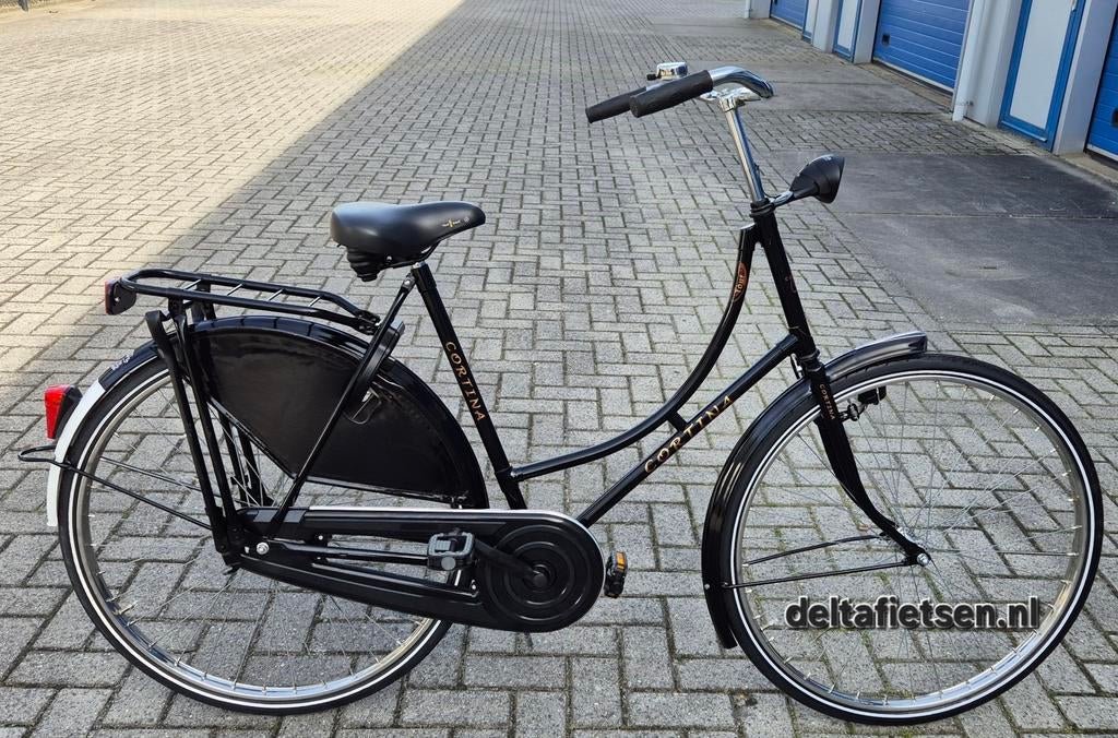 Mooie Zwarte Omafiets, 56 cm of meer, Ophalen, Zo goed als nieuw