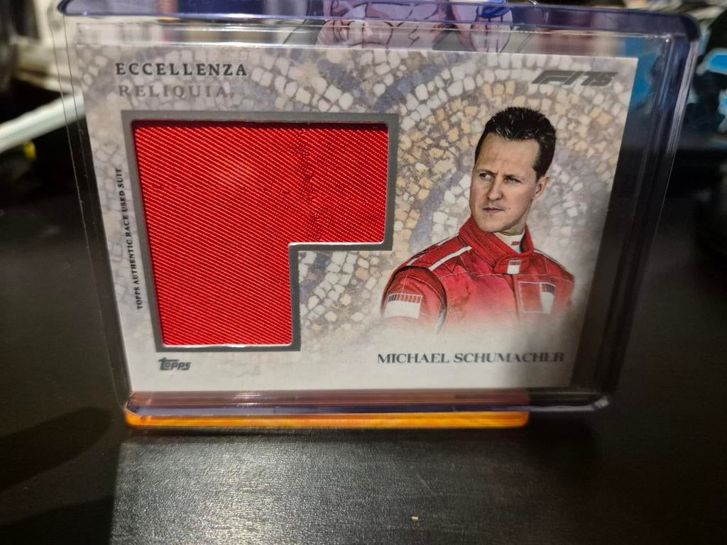 Michael Schumacher Topps F1 Reliquia Race Used Su, Ophalen of Verzenden