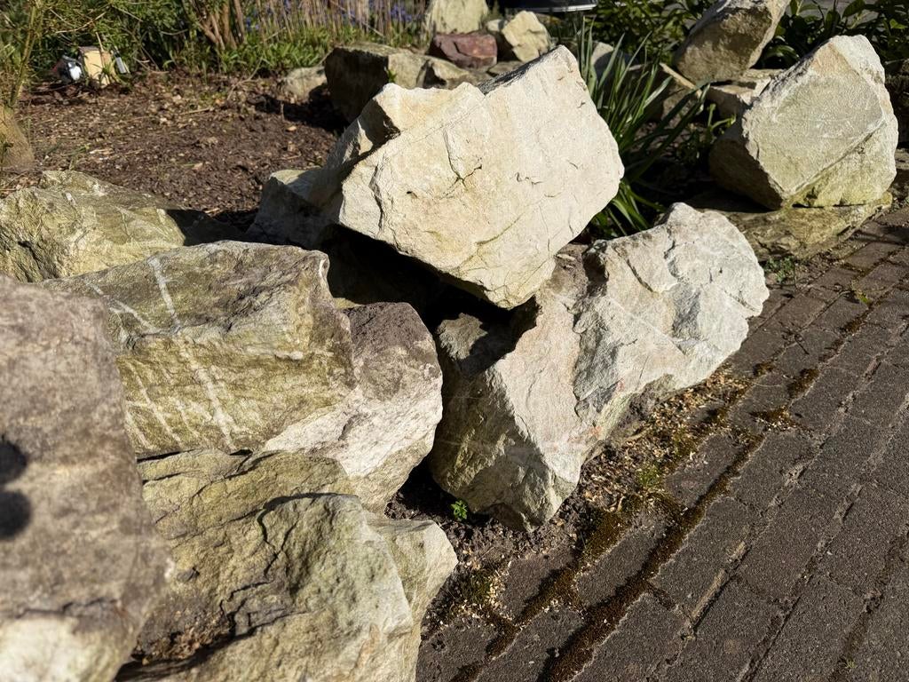 Yellow Sun breukstenen, Tuin en Terras, Ophalen, Gebruikt, Geel, Kei