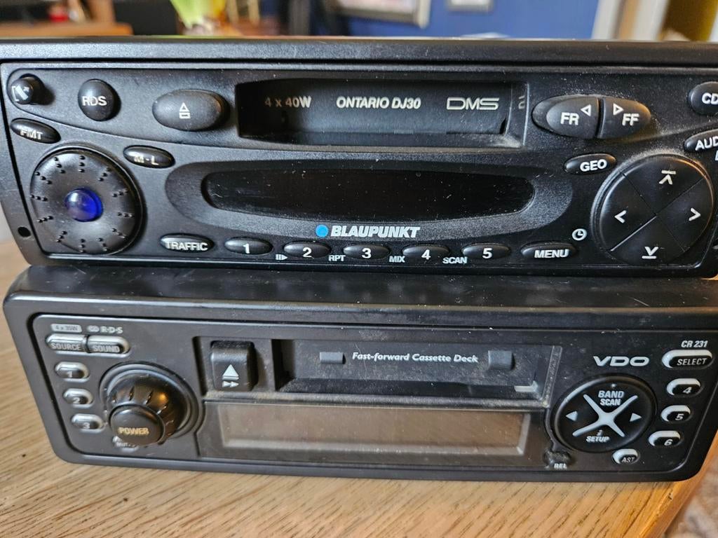 2x youngtimer autoradio/cassette, Ophalen of Verzenden