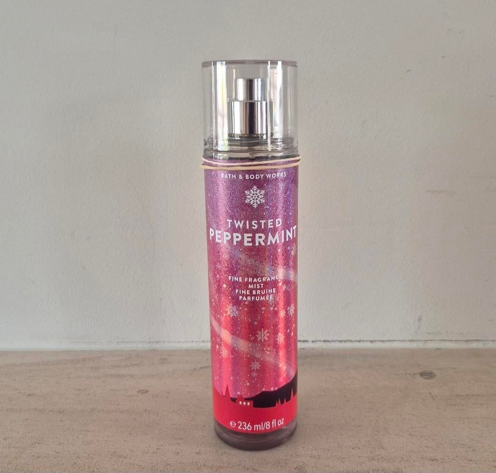 BBW Bath & Body Works bodymist | Twisted Peppermint | zgan, Ophalen, Zo goed als nieuw, Deodorant of Bodyspray