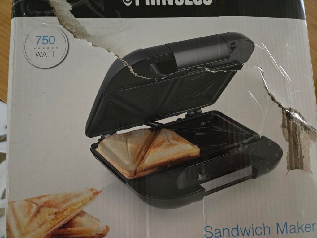 Tosti apparaat / sandwich maker, Ophalen of Verzenden, Zo goed als nieuw, Eenpersoons, Minder dan 150 cm