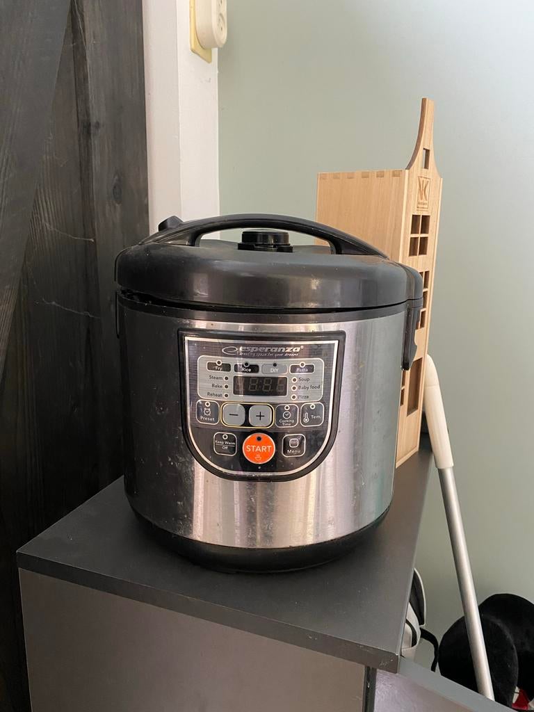 Esperanza Multicooker RVS met Timer, Ophalen, Gebruikt