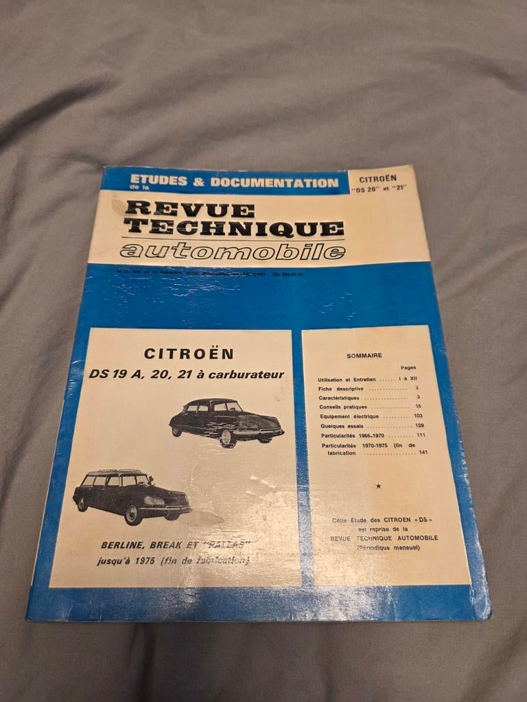 Revue technique automibile Citroën DS 20 et DS 21, Ophalen of Verzenden, Zo goed als nieuw, Citroën