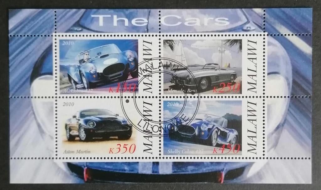 MALAWI - blokje Classic Cars 2010, Verzenden, Overige landen