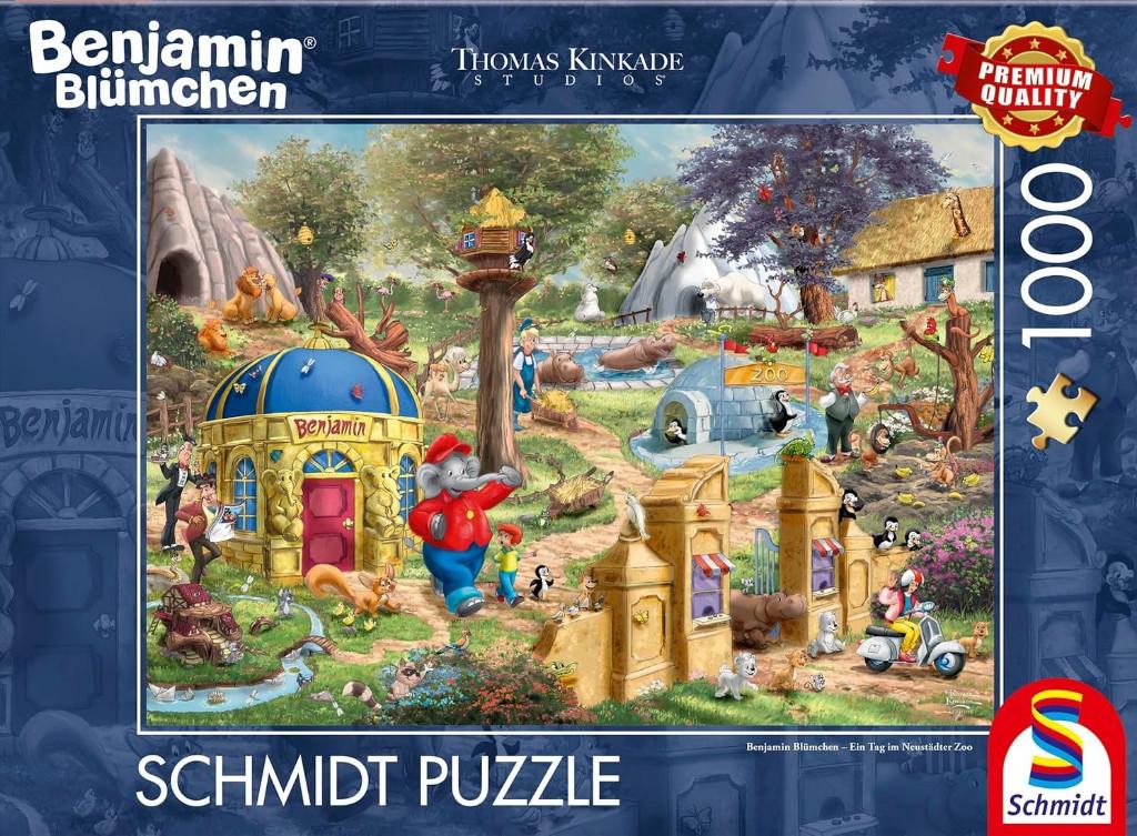 Benjamin Blumschen Thomas Kinkade - Schmidt - 1000 stukjes, Ophalen, 500 t/m 1500 stukjes, Zo goed als nieuw, Legpuzzel