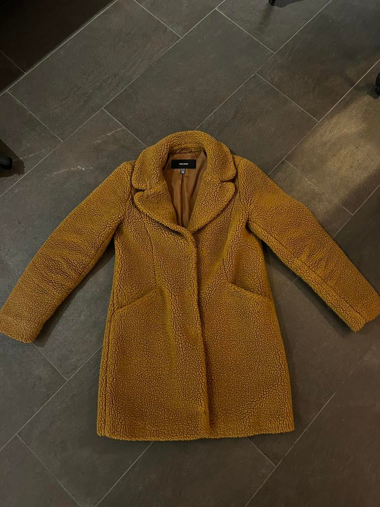 Teddy jas bruin maat M (tall), Ophalen of Verzenden, Zo goed als nieuw, Maat 38/40 (M), Bruin