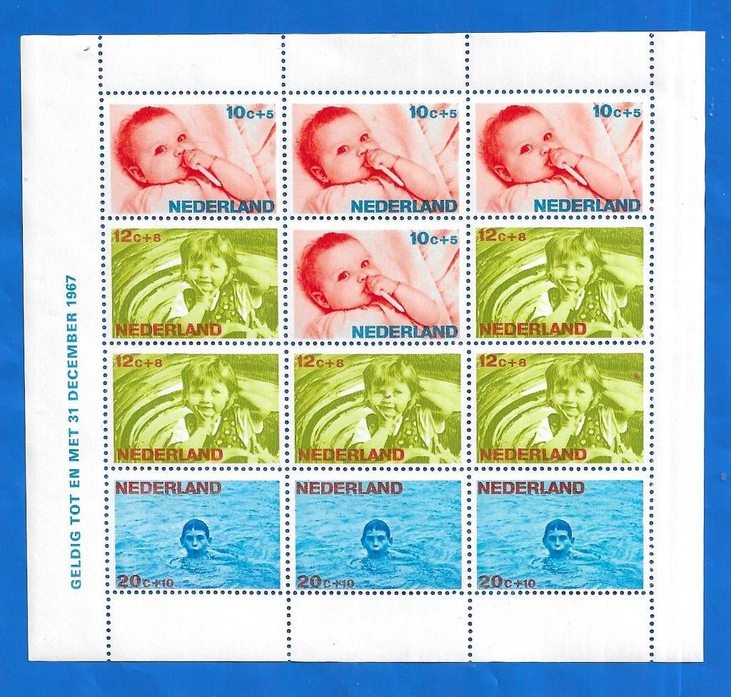 Kinderpostzegels 1966 - NVPH 875 Levensstadia kinderen, Verzenden, Na 1940, Postfris
