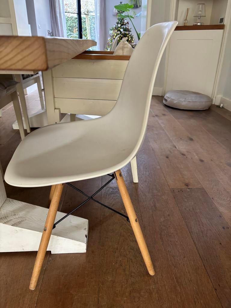 Eettafel met 6 stoelen (3 kuip, 3 Piet Hein Eek), Huis en Inrichting, Ophalen, Gebruikt