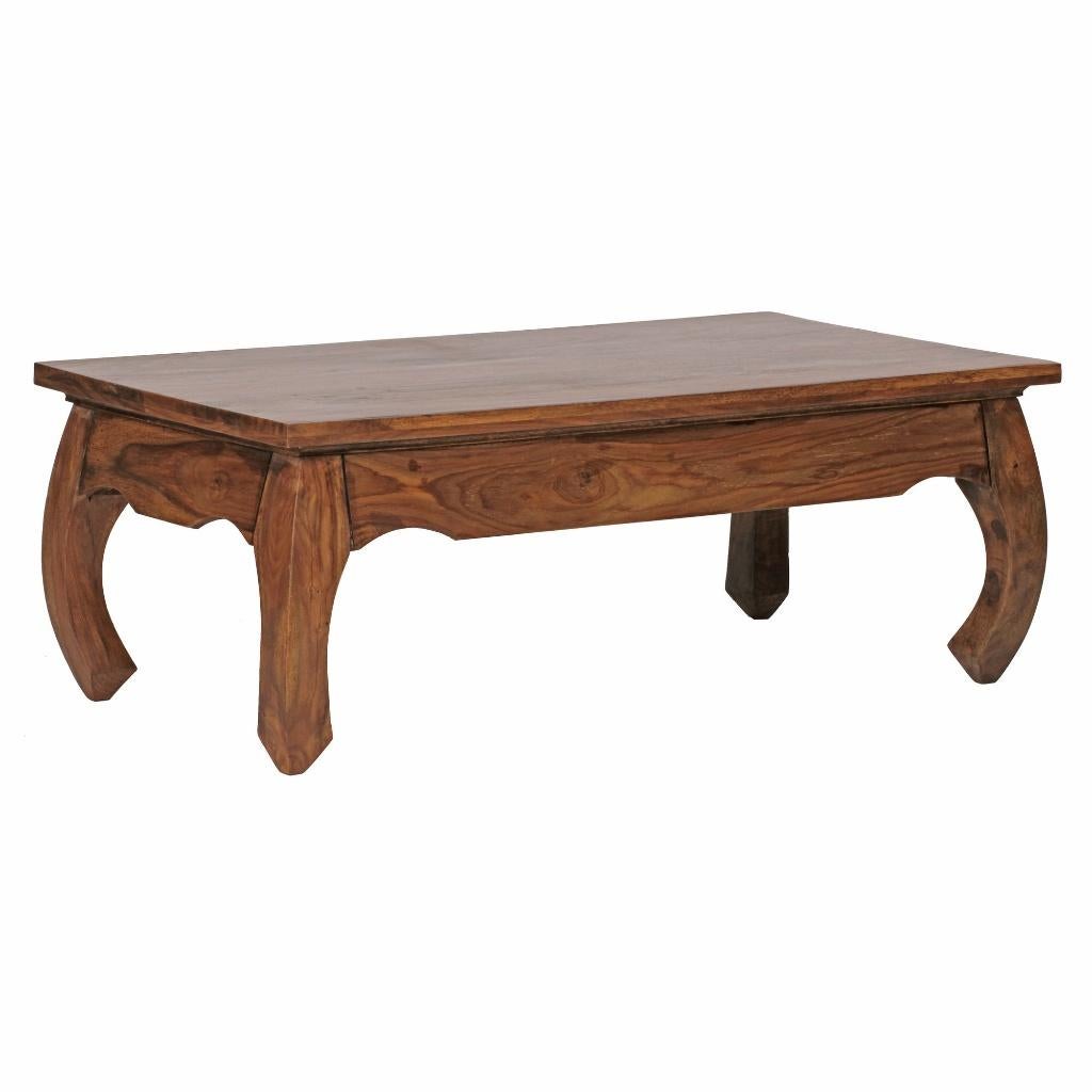 WOHNLING Sheesham salontafel massief 110 x 60 cm, Huis en Inrichting, Tafels | Salontafels, Ophalen, Gebruikt, 100 tot 150 cm