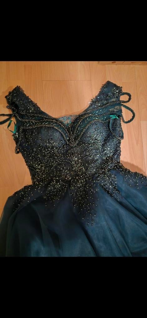 Trouwjurk, Ophalen of Verzenden, Zo goed als nieuw, Groen, Trouwjurk