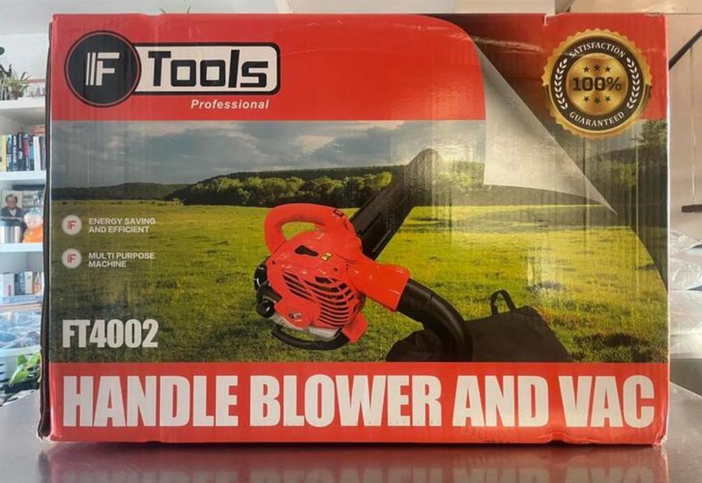 F-Tools Bladblazer FT4002 - Nieuw in doos!, Ophalen, Benzine, Met zuigfunctie, Handgedragen