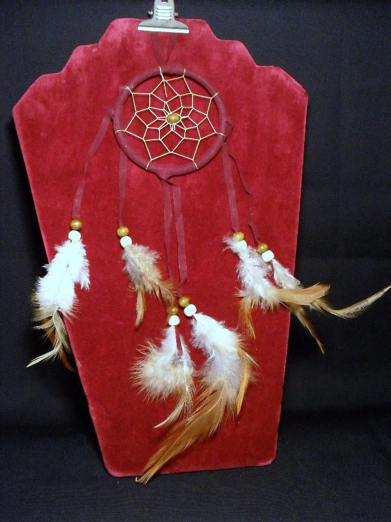 Dromen vanger +-8cm ring +- 35 cm lang rood/beige van kleur, Marktplaats@koningsieraden.nl, Verzenden, Nieuw, Wanddecoratie