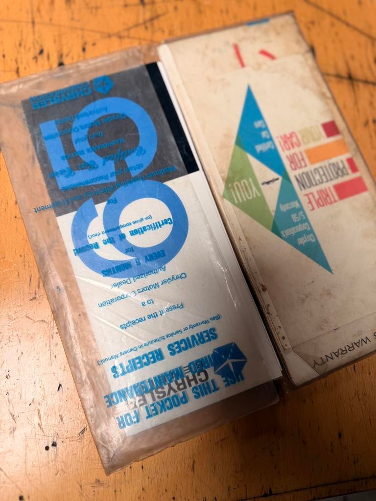 Mopar Chrysler Benelux Origineel NL! Dash papieren voor 1965, Ophalen of Verzenden, Zo goed als nieuw, Overige merken